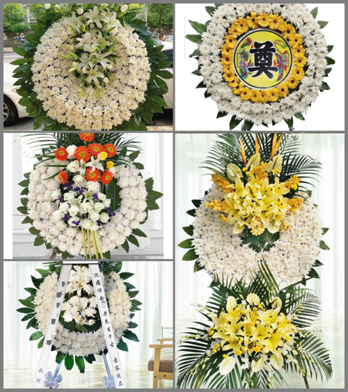 广东揭阳市普宁市南径镇平洋山村花圈速递